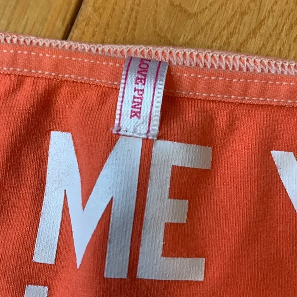 Vintage Victoria Secret “show me your” low rise hipster size medium orange color